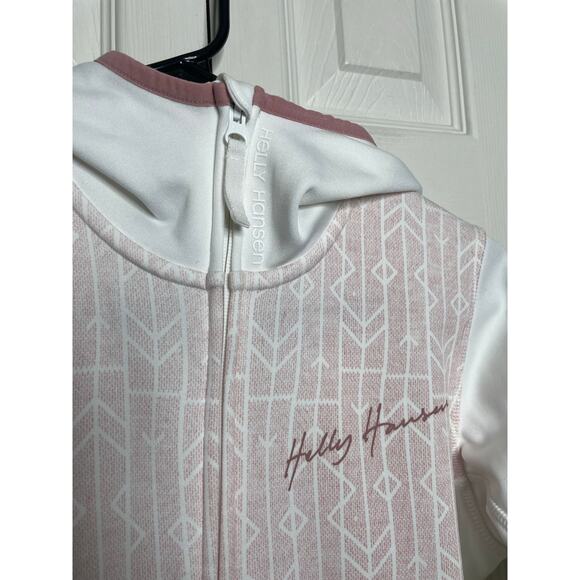 Helly Hansen Womens Full Zip Fleece Hoodie White Pink Size Small - Picture 5 of 14